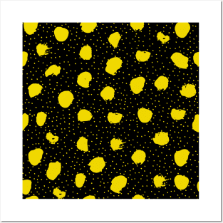 yellow dots Posters and Art